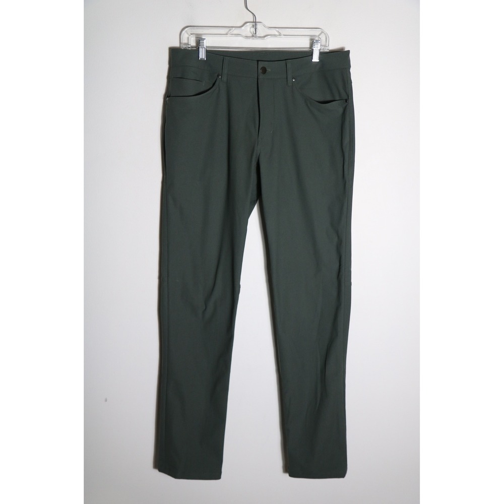 Lululemon Mens ABC Classic Chino Pant Mens 33 Green 32" Inseam Work Travel
